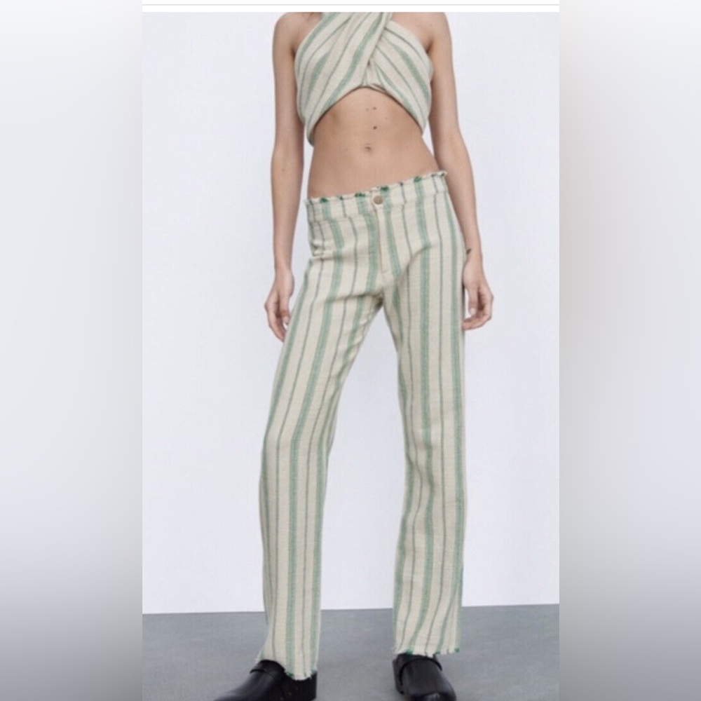 ZARA rustic pants with matching top size small